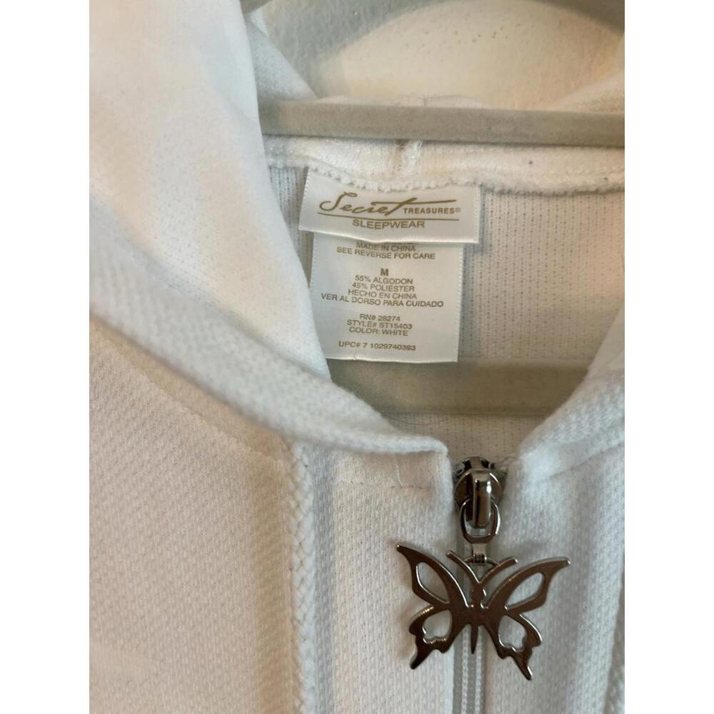 Secret Treasures Housecoat Nightgown Womens Medium Sleeveless Full Zip - Picture 3 of 4